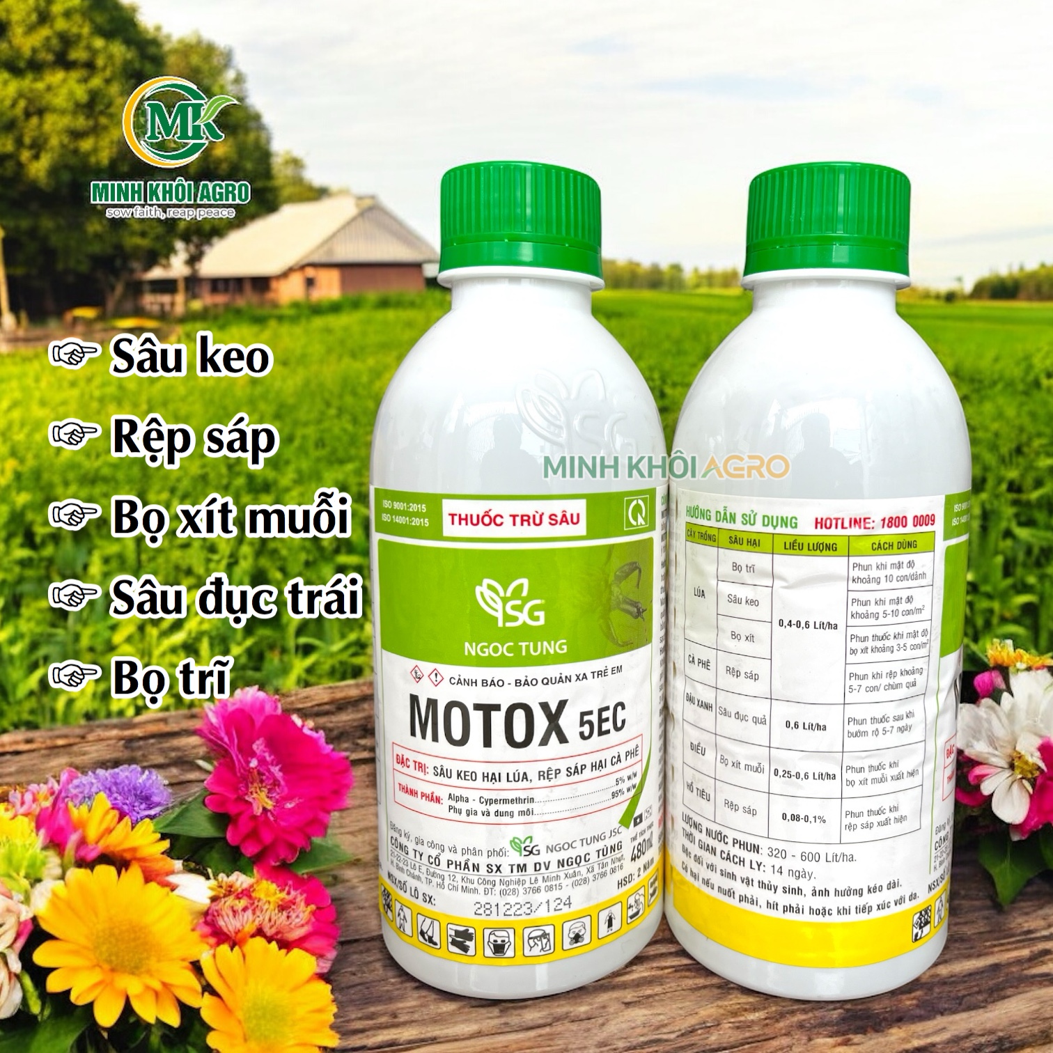 Thuốc trừ sâu Motox 5EC - Chai 480ml
